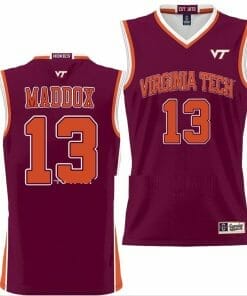 Dairus Maddox Jersey Virginia Tech Hokies College Basketball NIL Pick-A-Player Maroon #13