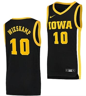 Joe Wieskamp Jersey Iowa Hawkeyes College Basketball Black Swingman #10 10 Joe Wieskamp Jersey Iowa Hawkeyes College Basketball Black Swingman #10