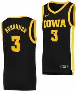 Jordan Bohannon Jersey Iowa Hawkeyes College Basketball Black Swingman #3