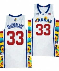 Kansas Jayhawks #33 David McCormack Jersey 2022 Sunflower Showdown White Basketball Jerseys