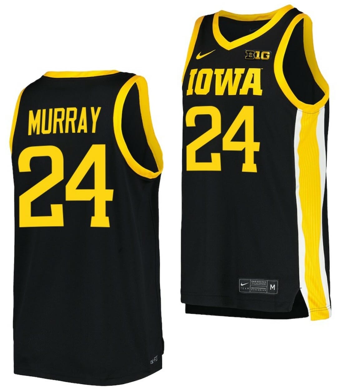 Kris Murray Jersey Iowa Hawkeyes College Basketball Black #24 1 Kris Murray Jersey Iowa Hawkeyes College Basketball Black #24