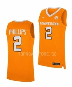 Men's #2 Julian Phillips Jersey Tennessee Volunteers College Basketball Jerseys Orange