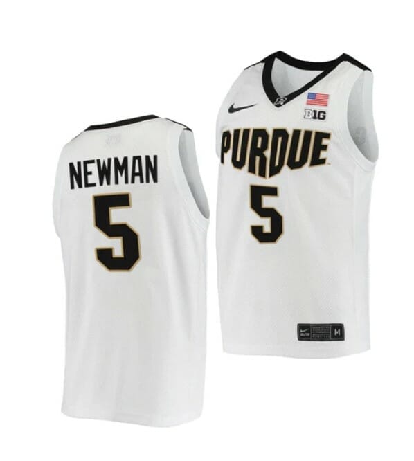Men's #5 Brandon Newman Jersey Purdue Boilermakers College Basketball Jerseys 14 Men's #5 Brandon Newman Jersey Purdue Boilermakers College Basketball Jerseys White 2022