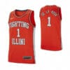 Illinois Fighting Illini #1 Trent Frazier Basketball Jersey Limited College Jerseys Orange White 3 Illinois Fighting Illini #1 Trent Frazier Basketball Jersey Limited College Jerseys Orange White