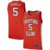 Men Fighting Illini #5 Andre Curbelo Basketball Jersey Retro Orange Alumni 2 Men Fighting Illini #5 Andre Curbelo Basketball Jersey Retro Orange Alumni