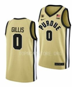 Men's #0 Mason Gillis Jersey Purdue Boilermakers College Basketball Jerseys 6 Men's #0 Mason Gillis Jersey Purdue Boilermakers College Basketball Jerseys Gold