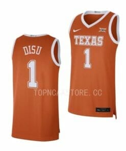 Men's #1 Dylan Disu Jersey Texas Longhorns College Basketball Jerseys Orange Limited
