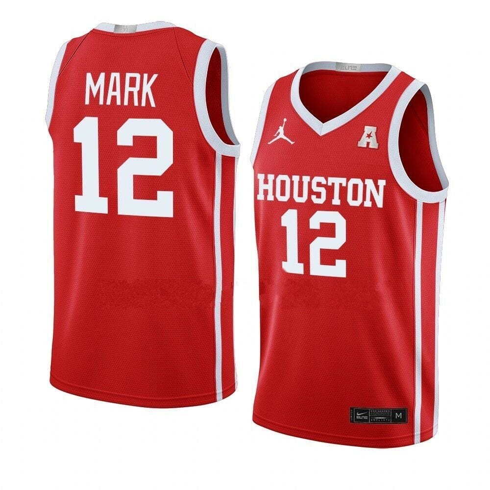 Men's #12 Tramon Mark Jersey Houston Cougars College Basketball Jerseys 1 Men's #12 Tramon Mark Jersey Houston Cougars College Basketball Jerseys Red