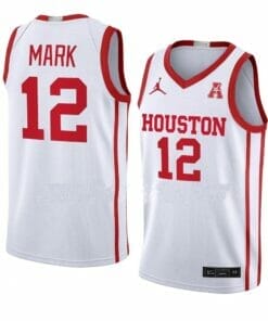 Men's #12 Tramon Mark Jersey Houston Cougars College Basketball Jerseys 3 Men's #12 Tramon Mark Jersey Houston Cougars College Basketball Jerseys White
