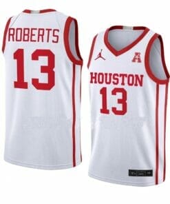 Men's #13 J'Wan Roberts Jersey Houston Cougars College Basketball Jerseys 3 Men's #13 J'Wan Roberts Jersey Houston Cougars College Basketball Jerseys White