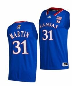 Men's #31 Cam Martin Jersey Kansas Jayhawks College Basketball Jerseys Blue 2022 3 Men's #31 Cam Martin Jersey Kansas Jayhawks College Basketball Jerseys Blue 2022