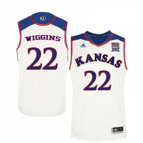 Andrew Wiggins Jersey #22 Kansas Jayhawks White College Basketball 6 Andrew Wiggins Jersey #22 Kansas Jayhawks White College Basketball