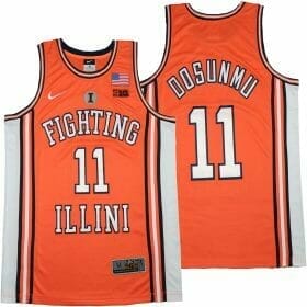 Ayo Dosunmu Jersey Illinois Fighting Illini NCAA Basketball Orange #11 6 Ayo Dosunmu Jersey Illinois Fighting Illini NCAA Basketball Orange #11