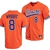 Blake Wright Jersey Clemson Tigers College Baseball Orange Full-Button #8 3 Blake Wright Jersey Clemson Tigers College Baseball Orange Full-Button #8