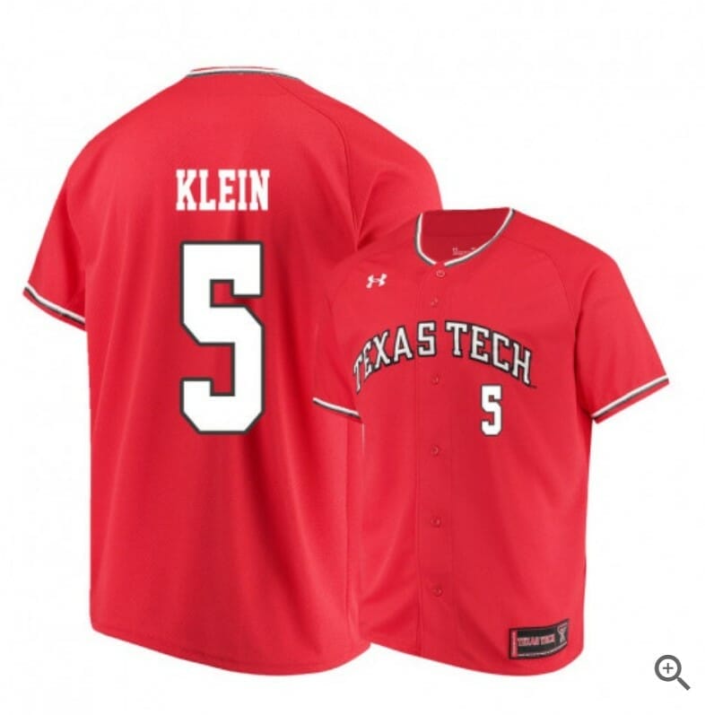 Brian Klein Jersey Texas Tech Red Raiders Baseball NCAA College Red Alumni #5 1 Brian Klein Jersey Texas Tech Red Raiders Baseball NCAA College Red Alumni #5