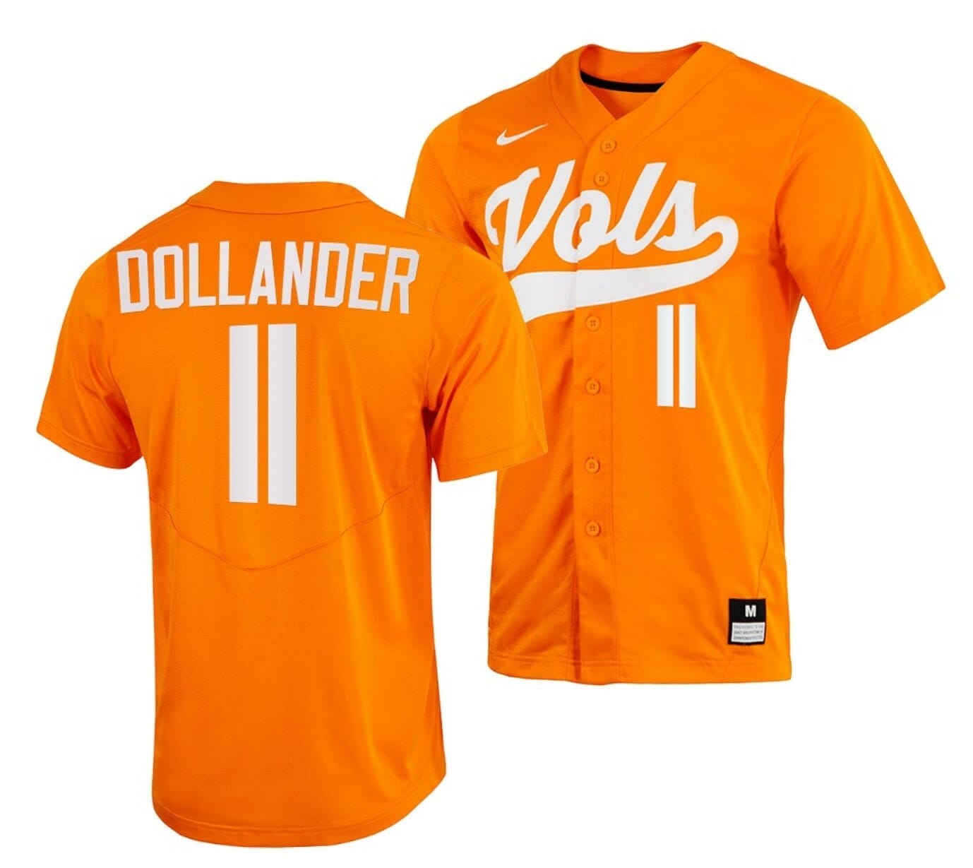 Chase Dollander Jersey Tennessee Volunteers Baseball NCAA College 2023 MLB Draft Top prospects Orange #11 1 Chase Dollander Jersey Tennessee Volunteers Baseball NCAA College 2023 MLB Draft Top prospects Orange #11