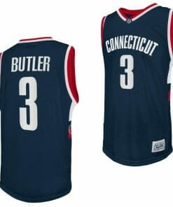 Caron Butler Jersey UConn Huskies College Basketball Navy Retro #3