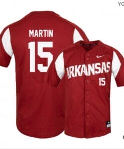 Casey Martin Jersey Arkansas Razorbacks Baseball NCAA College Alumni Elite Red #15