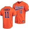 Chad Fairey Jersey Clemson Tigers College Baseball Orange Full-Button #11 3 Chad Fairey Jersey Clemson Tigers College Baseball Orange Full-Button #11