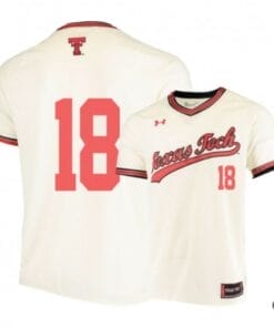 Cole Stilwell Jersey Texas Tech Red Raiders Baseball NCAA College Cream Alumni #18