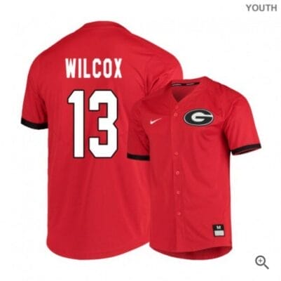Cole Wilcox Jersey Georgia Bulldogs Baseball NCAA College Red Elite Alumni #13 6 Cole Wilcox Jersey Georgia Bulldogs Baseball NCAA College Red Elite Alumni #13