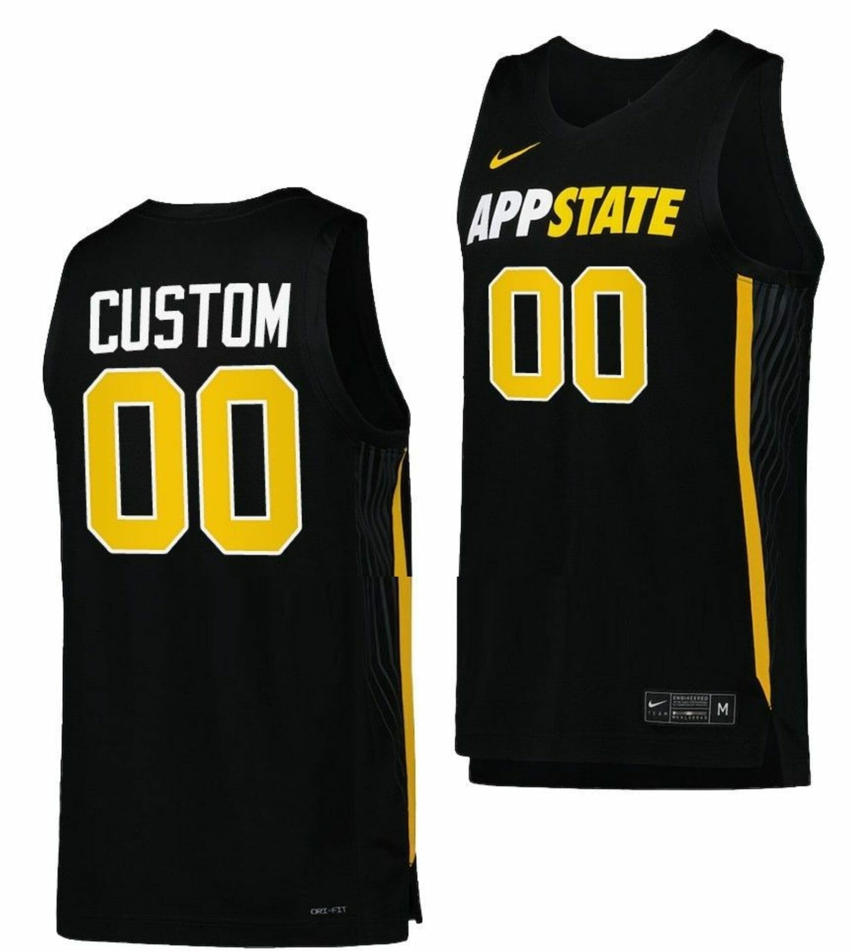 Custom Appalachian State Mountaineers Jersey Name and Number College Basketball Black 1 Custom Appalachian State Mountaineers Jersey Name and Number College Basketball Black