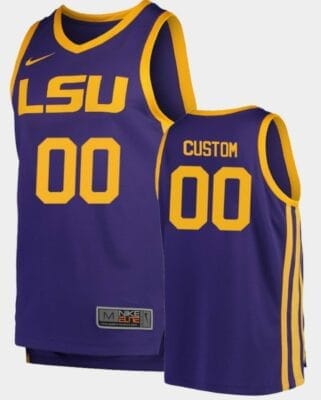 Custom LSU Tigers Jersey Name and Number College Basketball Replica Purple 12 Custom LSU Tigers Jersey Name and Number College Basketball Replica Purple