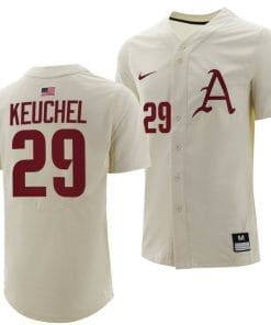 Dallas Keuchel Jersey Arkansas Razorbacks College Baseball Full-Button Natural #29