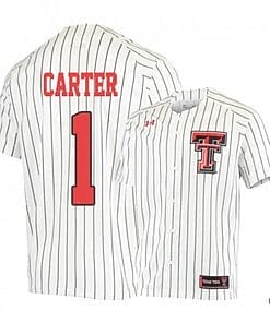 Dillon Carter Jersey Texas Tech Red Raiders Baseball NCAA College White Alumni #1