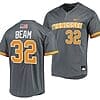 Drew Beam Jersey Tennessee Volunteers College Baseball Grey #32 3 Drew Beam Jersey Tennessee Volunteers College Baseball Grey #32