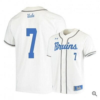 JT Schwartz Jersey UCLA Bruins Baseball NCAA College White Alumni #7 6 JT Schwartz Jersey UCLA Bruins Baseball NCAA College White Alumni #7