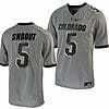 JT Shrout Jersey Colorado Buffaloes College Football Untouchable Game Grey #5 4 JT Shrout Jersey Colorado Buffaloes College Football Untouchable Game Grey #5