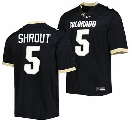 JT Shrout Jersey Colorado Buffaloes College Football Untouchable Replica Black #5 8 JT Shrout Jersey Colorado Buffaloes College Football Untouchable Replica Black #5