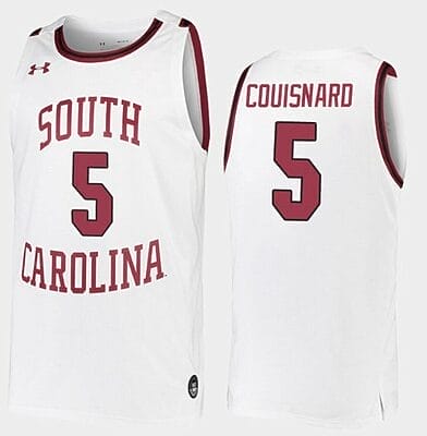 Jermaine Couisnard Jersey South Carolina Gamecocks College Basketball White Replica #5 8 Jermaine Couisnard Jersey South Carolina Gamecocks College Basketball White Replica #5