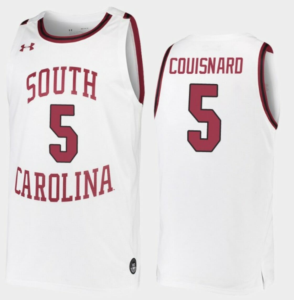 Jermaine Couisnard Jersey South Carolina Gamecocks College Basketball White Replica #5 1 Jermaine Couisnard Jersey South Carolina Gamecocks College Basketball White Replica #5