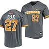 Jordan Beck Jersey Tennessee Volunteers College Baseball Grey #27 2 Jordan Beck Jersey Tennessee Volunteers College Baseball Grey #27