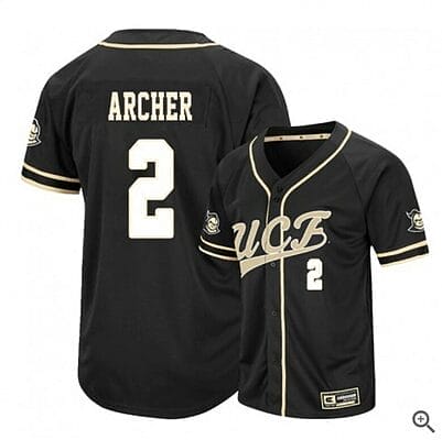 Matt Archer Jersey UCF Knights Baseball NCAA College Black Alumni #2 6 Matt Archer Jersey UCF Knights Baseball NCAA College Black Alumni #2
