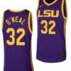 Shareef O'Neal Jersey LSU Tigers College Basketball Purple Replica #32 6 Shareef O'Neal Jersey LSU Tigers College Basketball Purple Replica #32