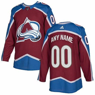 Custom Colorado Avalanche Jersey Name And Number Burgundy Home NHL 6 Custom Colorado Avalanche Jersey Name And Number Burgundy Home NHL