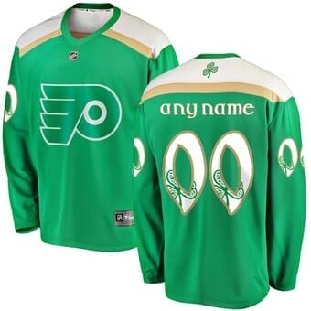 Custom Philadelphia Flyers Jersey Name And Number 2019 Green St. Patrick's Day 6 Custom Philadelphia Flyers Jersey Name And Number 2019 Green St. Patrick's Day