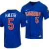 Colby Halter Jersey Florida Gators 2023 College World Series Royal #5 NCAA Baseball 5 Colby Halter Jersey Florida Gators 2023 College World Series Royal #5 NCAA Baseball