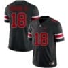 Ohio State Buckeyes #18 Marvin Harrison Jr Jersey Blackout NCAA Football 7 Ohio State Buckeyes #18 Marvin Harrison Jr Jersey Blackout NCAA Football