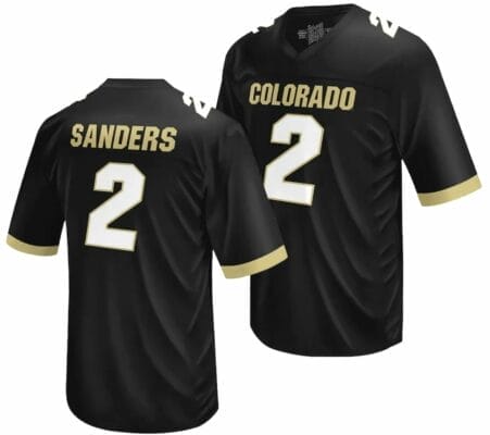 Colorado Buffaloes Shedeur Sanders Jersey #2 NIL College Football Black 8 Colorado Buffaloes Shedeur Sanders Jersey #2 NIL College Football Black