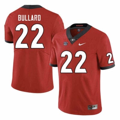 Georgia Bulldogs Javon Bullard Jersey #22 College Football Game Red 10 Georgia Bulldogs Javon Bullard Jersey #22 College Football Game Red