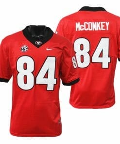 Georgia Bulldogs Ladd McConkey Jersey #84 College Football Game Red