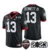 Georgia Bulldogs Stetson Bennett Jersey #13 CFP National Champions Patch 2023 – All Stitched Black 7 Georgia Bulldogs Stetson Bennett Jersey #13 CFP National Champions Patch 2023 – All Stitched Black