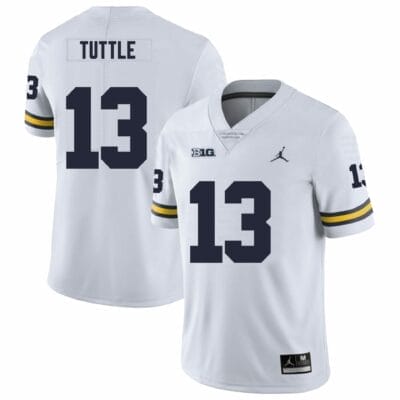 Michigan Wolverines Jack Tuttle Jersey #13 College Football Game White 10 Michigan Wolverines Jack Tuttle Jersey #13 College Football Game White