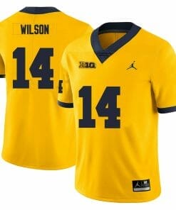 Michigan Wolverines Roman Wilson Jersey #14 College Football Game Yellow