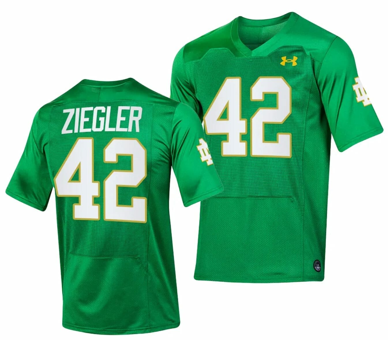 Notre Dame Fighting Irish Nolan Ziegler Jersey #42 Replica College Football 2023 Green 1 Notre Dame Fighting Irish Nolan Ziegler Jersey #42 Replica College Football 2023 Green