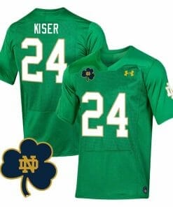 Notre Dame Jack Kiser Jersey #24 College Football Johnny Lujack Patch Green